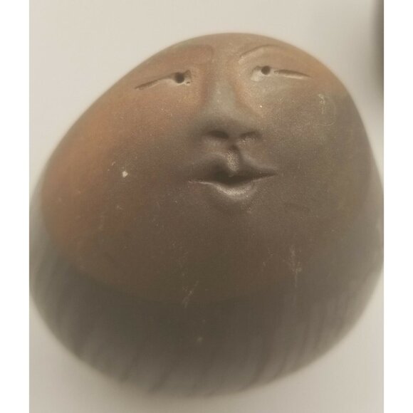 Deva Raku Spirit Ceremonial Rattles Pottery Pair Shakers Faces Nan Emmett - Picture 7 of 9